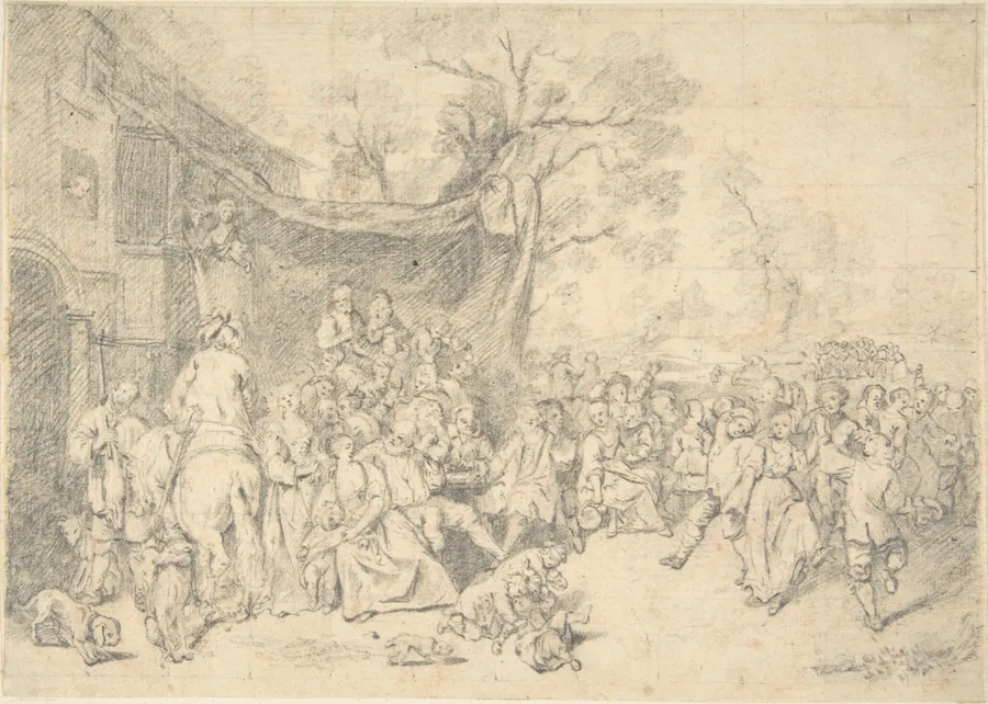 Peasants' Dance Outdoors by Karl Friedrich Wilhelm Richard