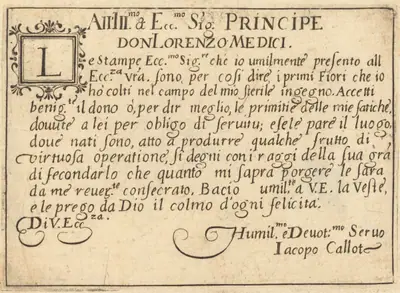 Dedication to Don Lorenzo de' Medici