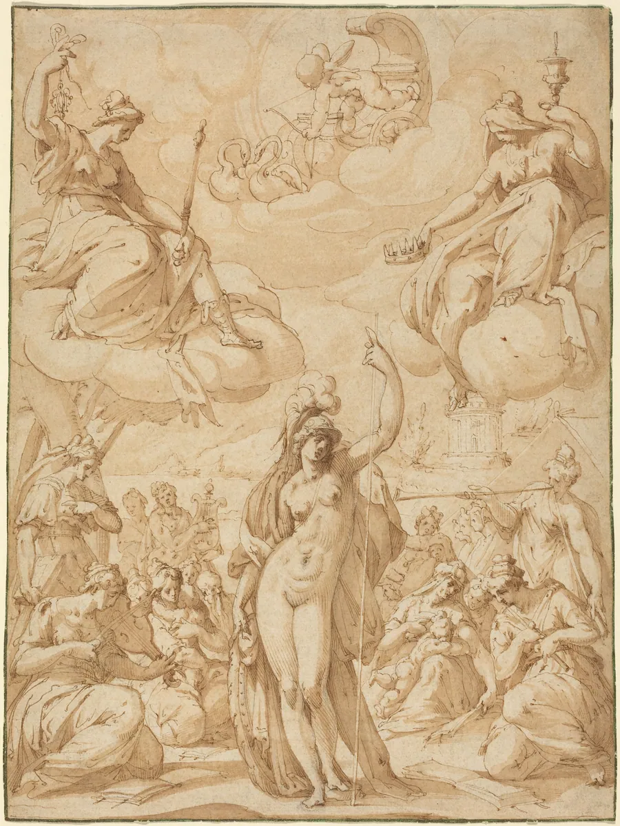 Allegory of Minerva as the Head of the Muses by Hans Speckaert