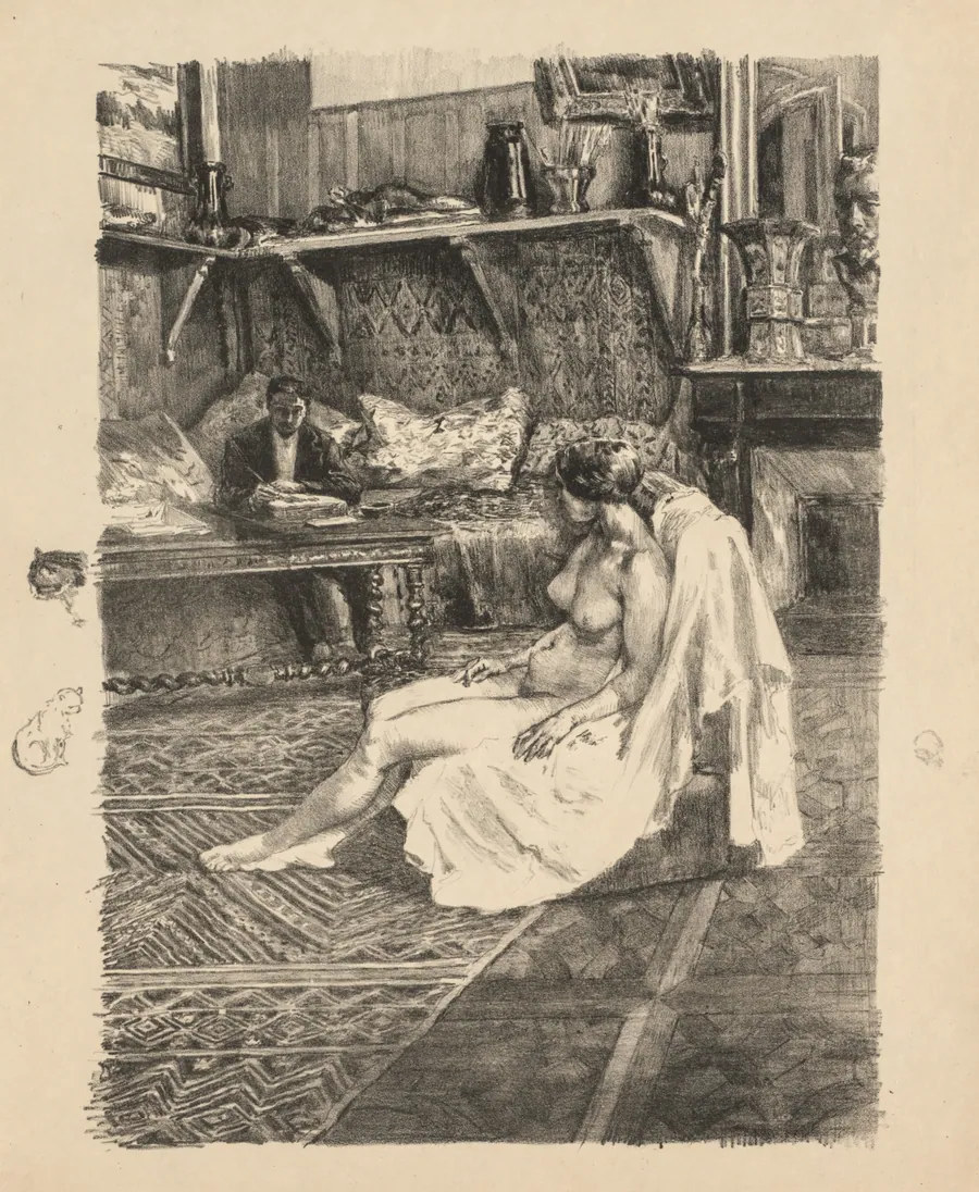 The Model Session (La Séance de modèle) by Alexandre Lunois