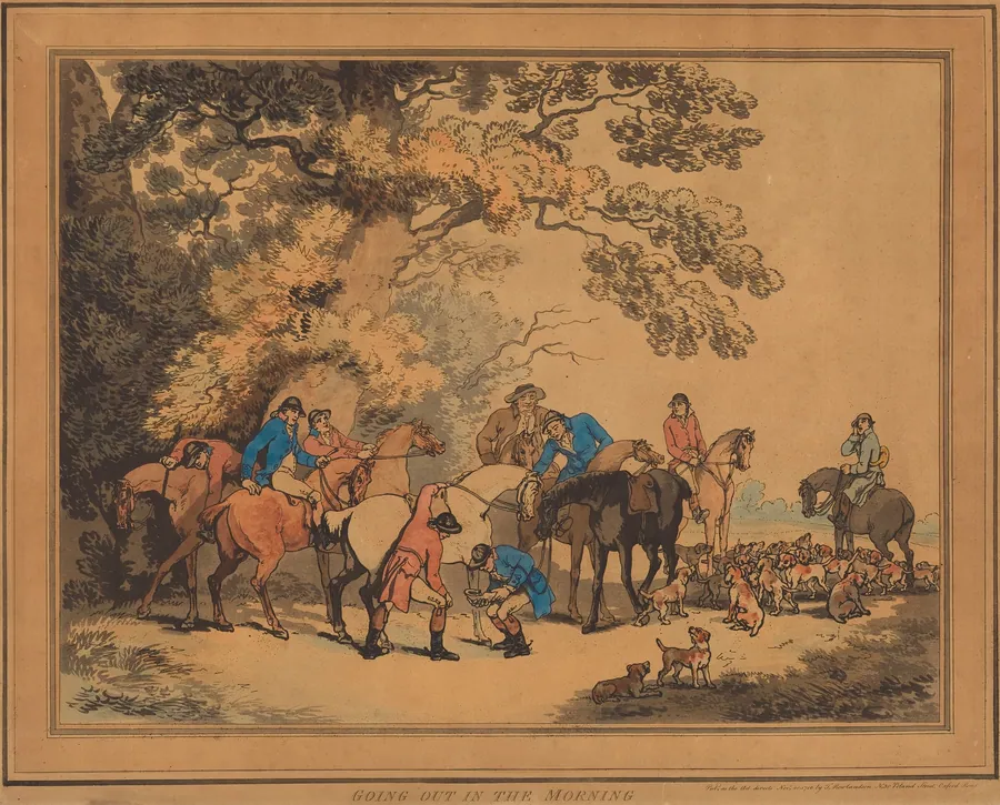Going Out in the Morning by Thomas Rowlandson