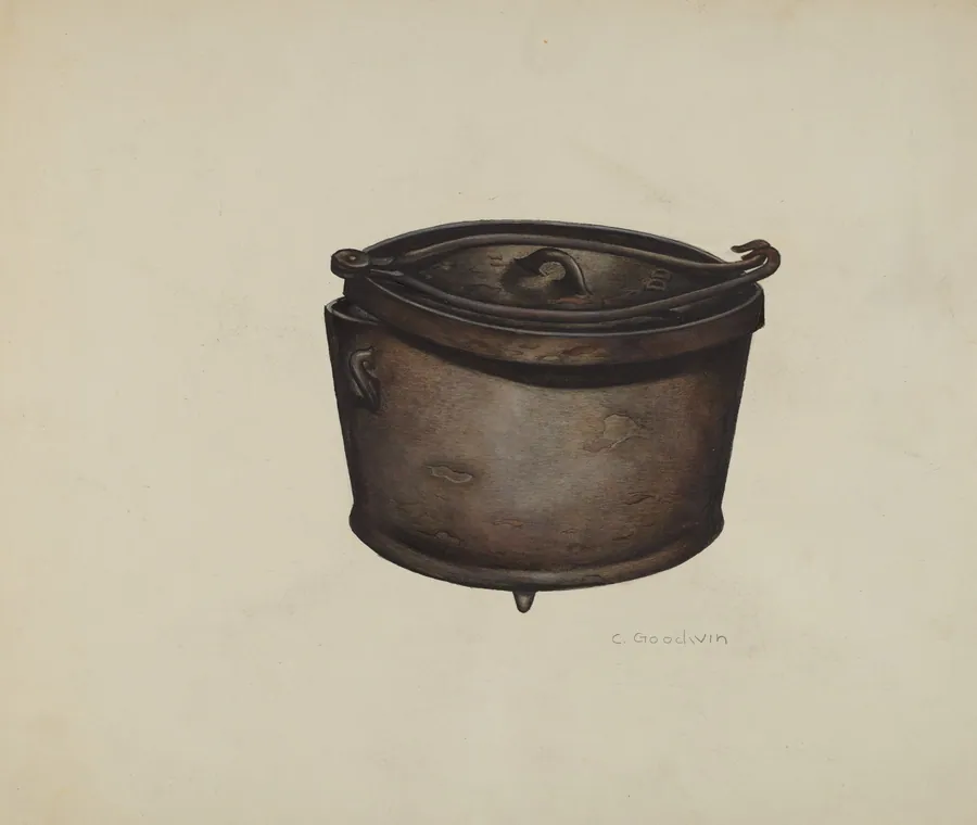 Iron Pot and Pot Hooks by Charles Goodwin