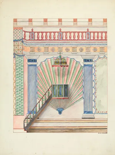 Pulpit and Wall Painting