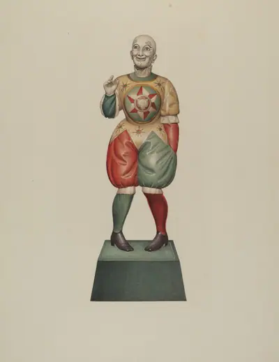 Cigar Store Figure: Clown