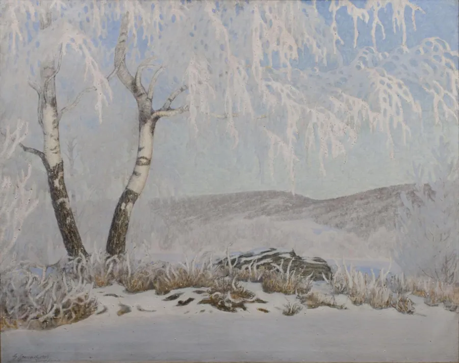 Rimfrost i sol by Gustaf Fjæstad