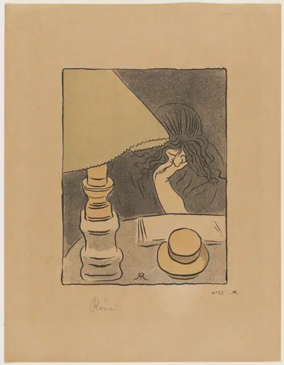 La Liseuse sous la lampe