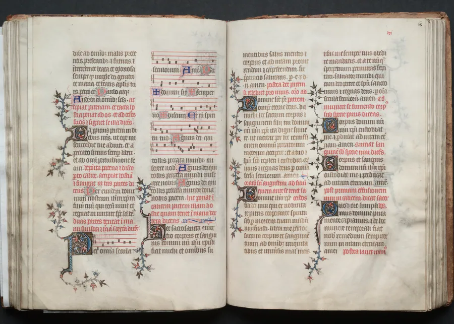 The Gotha Missal:  Fol. 68r, Text by Master of the Boqueteaux