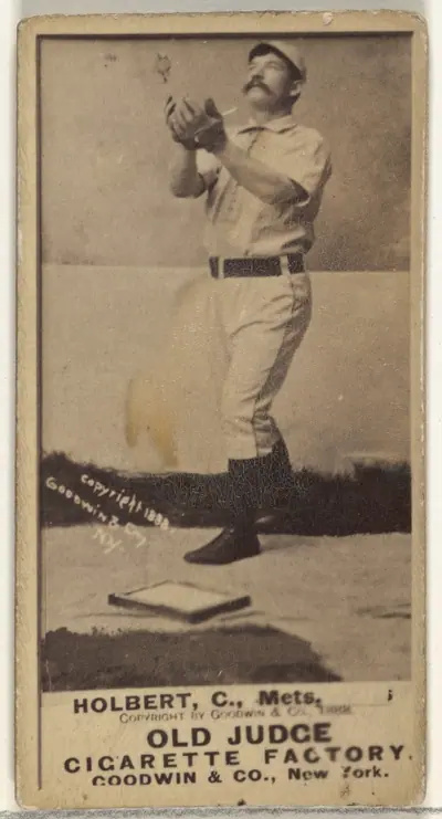 William Henry "Bill" Holbert, Catcher, New York Metropolitans, from the Old Judge series (N172) for Old Judge Cigarettes