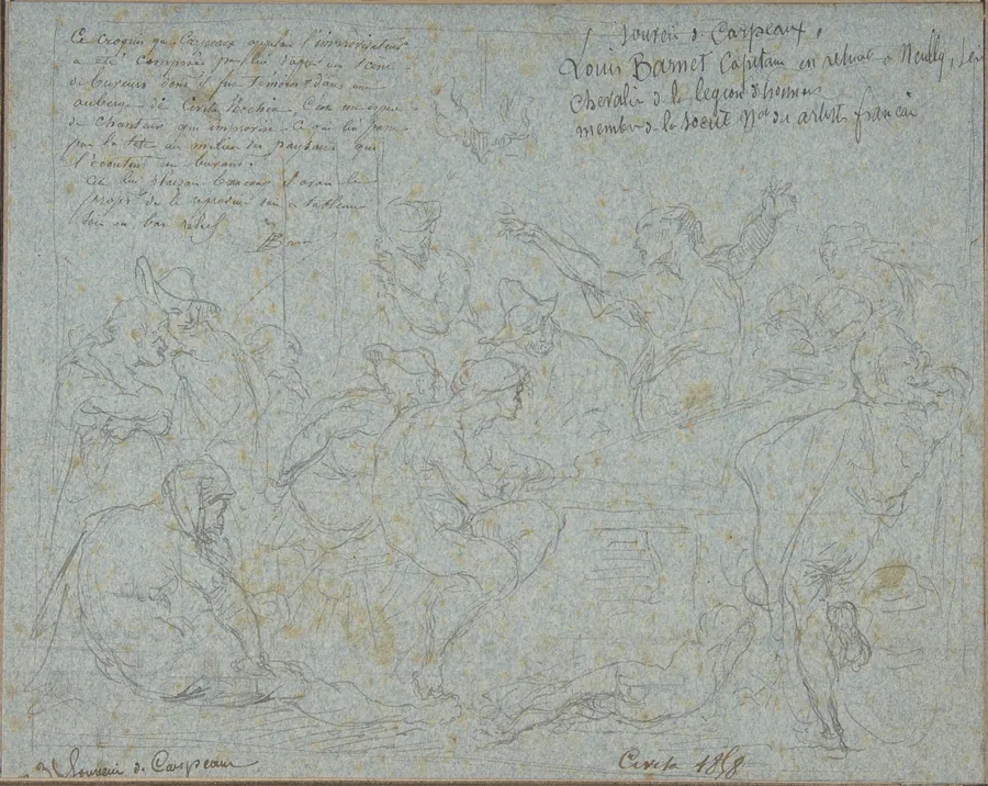 Scene in a Tavern at Civita Vecchia by Jean-Baptiste Carpeaux