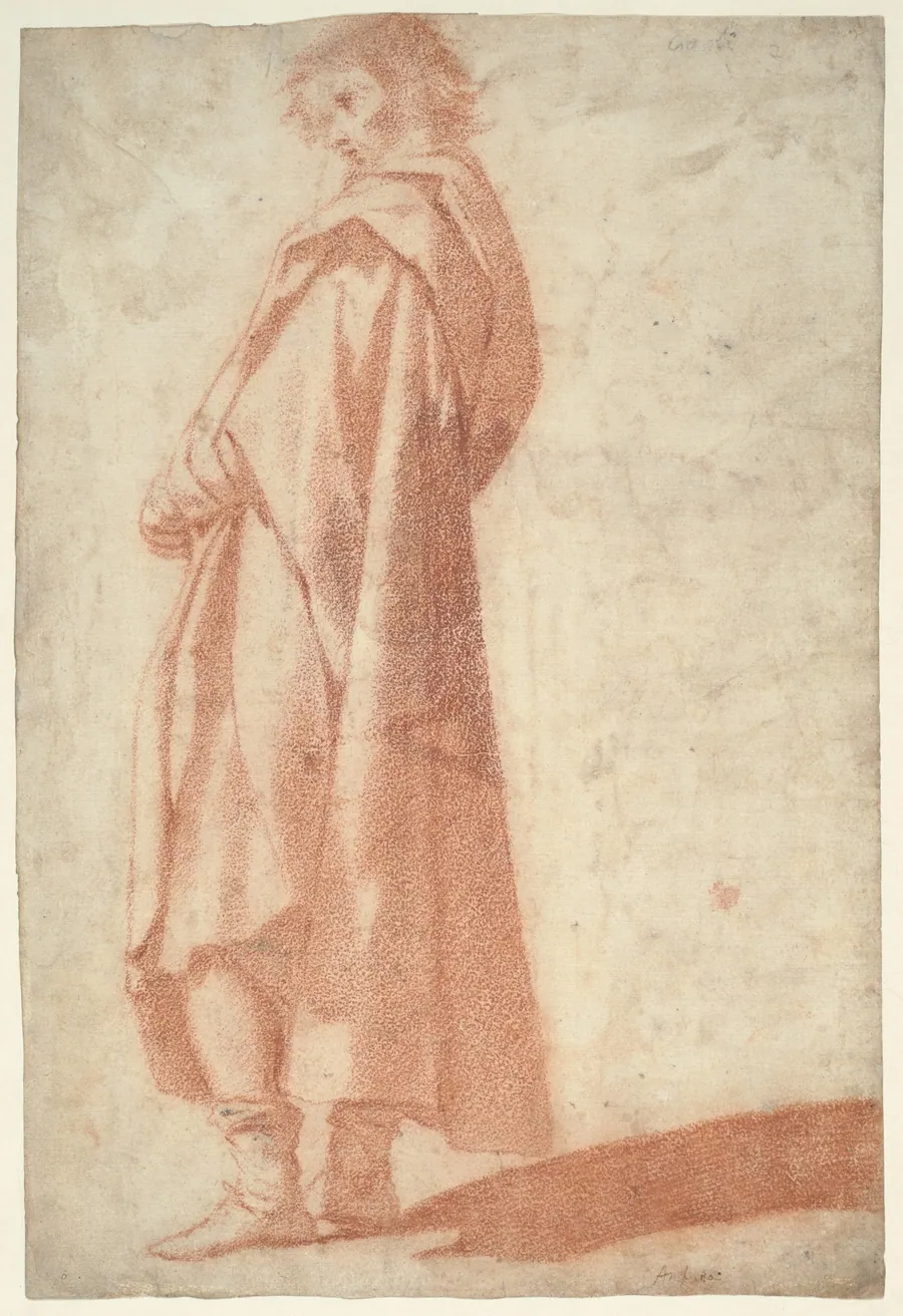 A Standing Male Figure, Facing Left by Ludovico Cardi called Cigoli