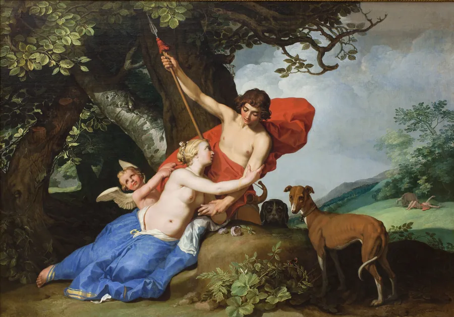 Venus og Adonis by Abraham Bloemaert