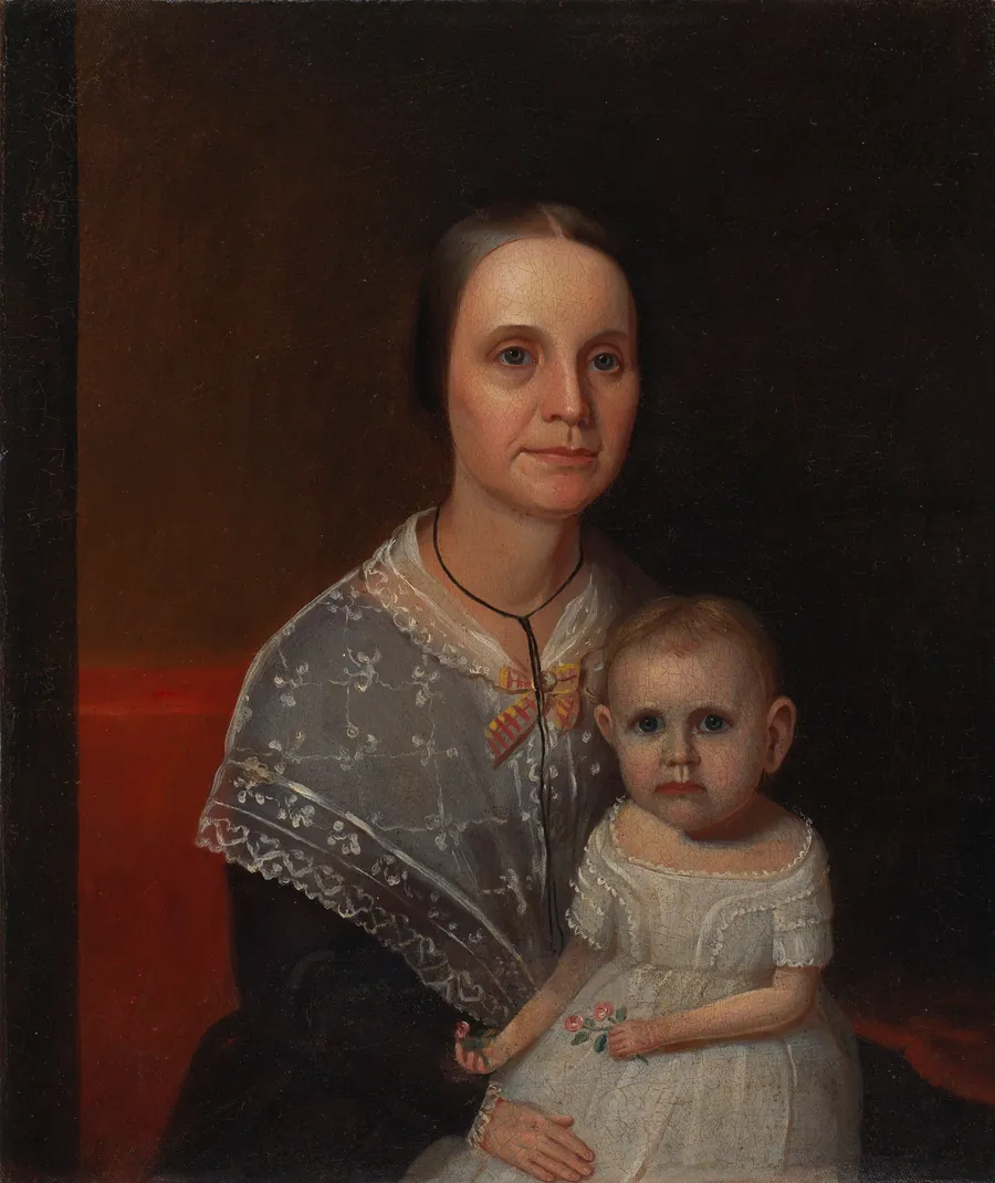 Portrait of a Mother and Child by Unidentified
