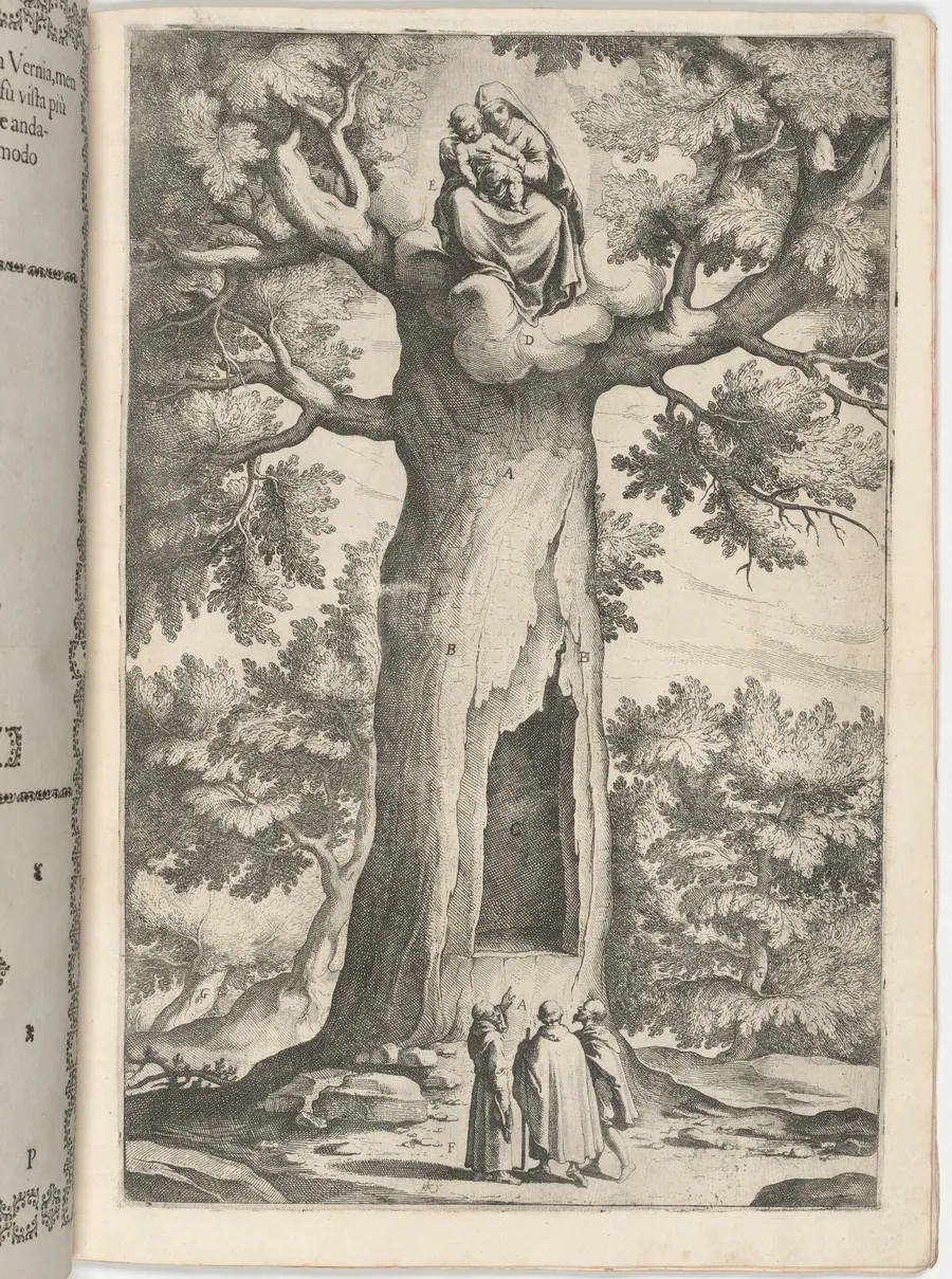 Apparition of the Virgin in the Beech Tree (Faggio dell'apparizione della Vergine) [plate P] by Jacopo Ligozzi