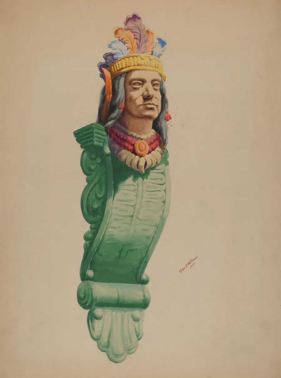 Iron Indian Head by Charles Moss