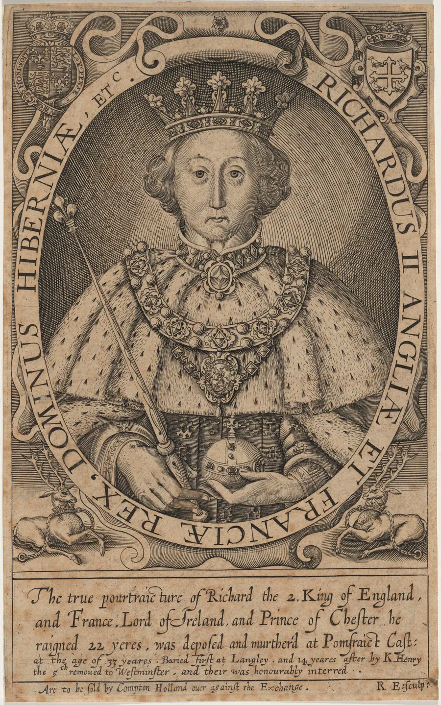 Richard II of England by Renold Elstrack