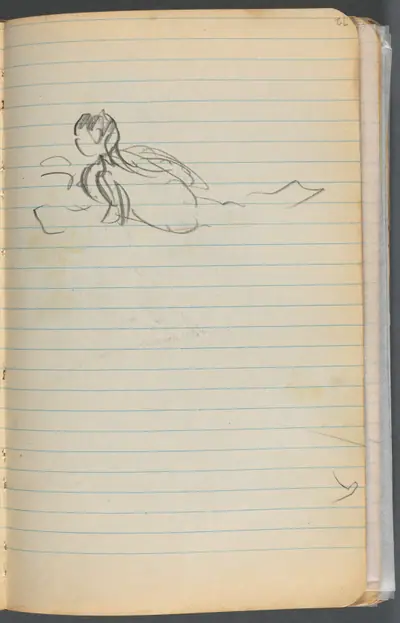 Sketchbook, page 072: Swimming Figure