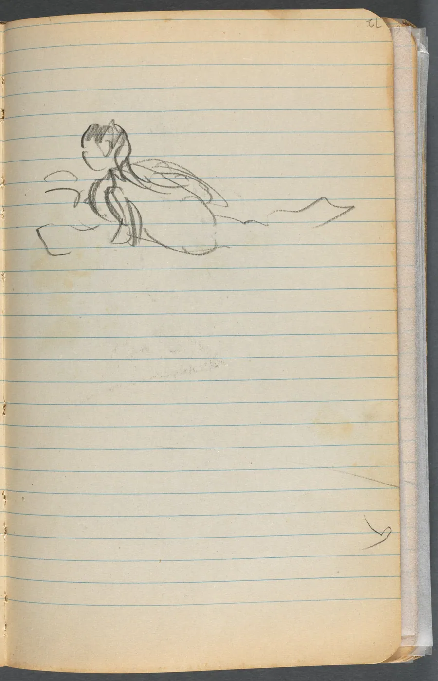 Sketchbook, page 072: Swimming Figure by Maurice Prendergast