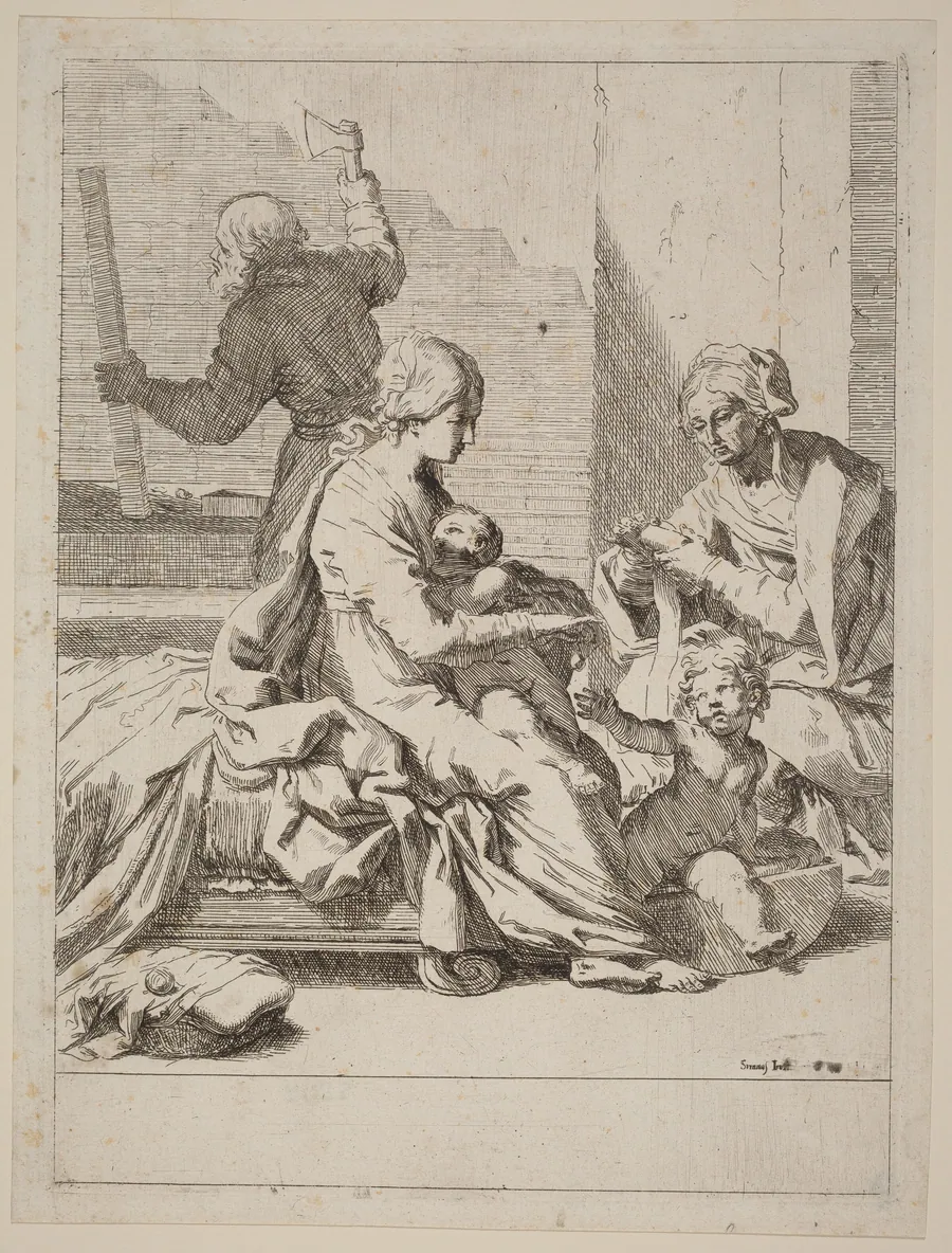 The Holy Family with Saint Elizabeth and Saint John the Baptist by Elisabetta Sirani