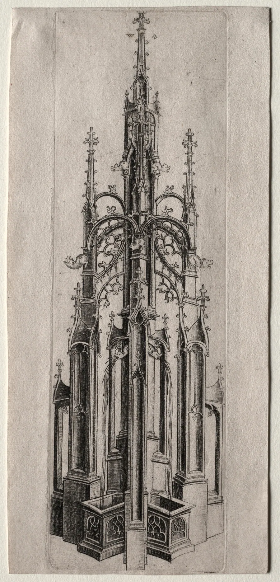 Design for a Gothic Fountain by Master W with the Key