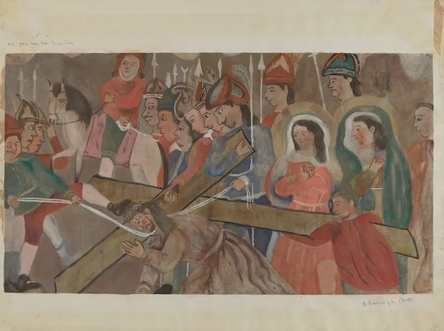 Station of the Cross No. 9: "Jesus Falls the Third Time" by Beulah Bradleigh