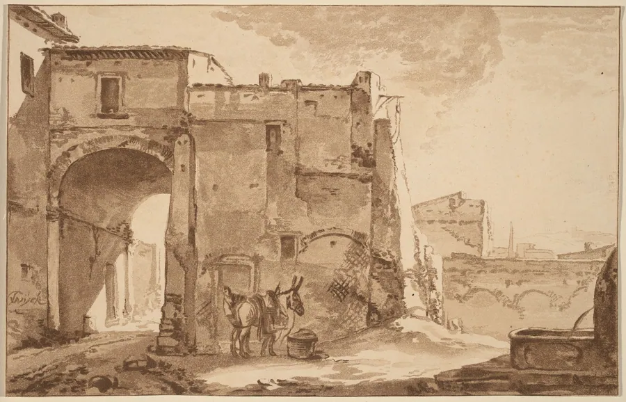 Gateway with Traveler and Mule by Cornelis Ploos van Amstel