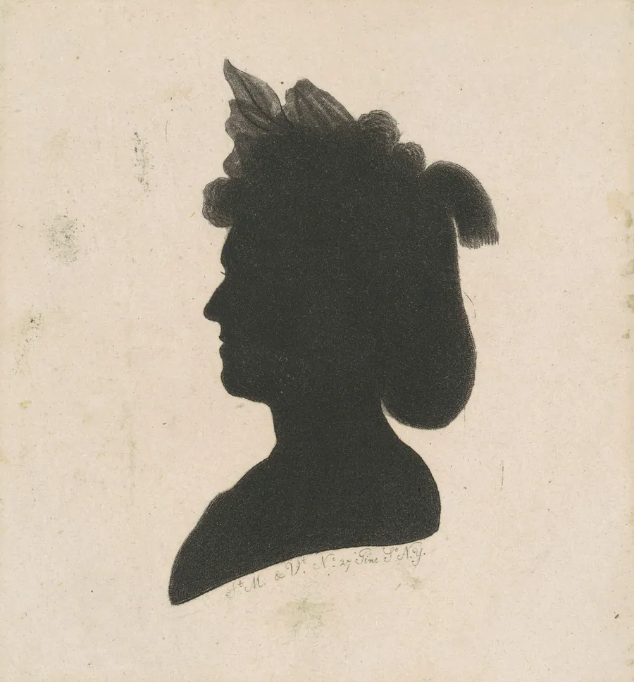 Unidentified Female Silhouette by Charles B. J. Févret de Saint-Mémin
