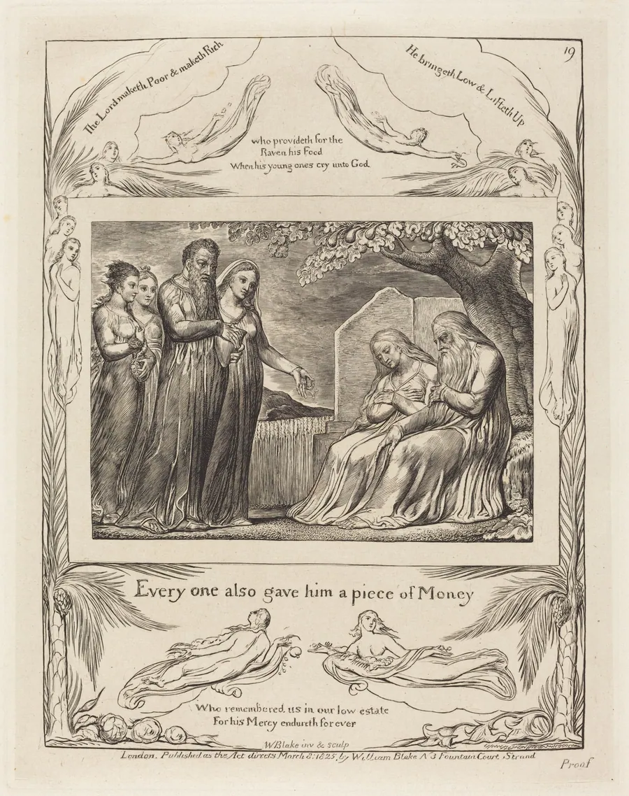 Job Accepting Charity by William Blake