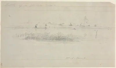 Eel Spearing at Setauket, Long Island, New York
