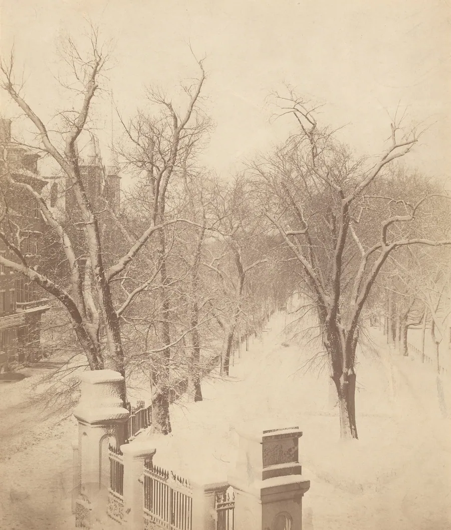 Boston Common Snow Scene by Josiah Johnson Hawes