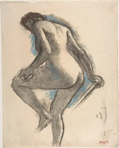 Bather Sponging Her Knee