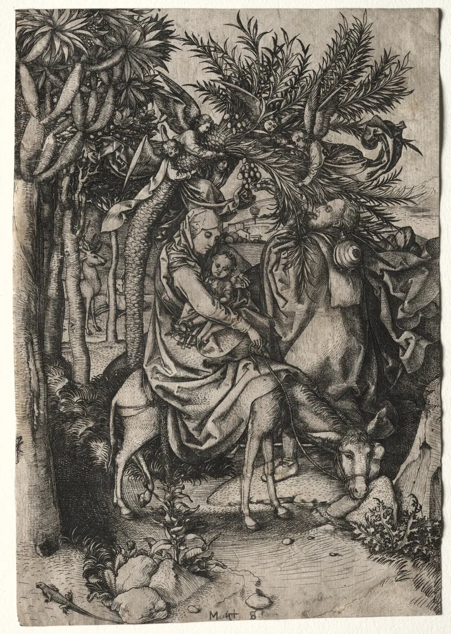 Life of the Virgin: The Flight into Egypt by Martin Schongauer