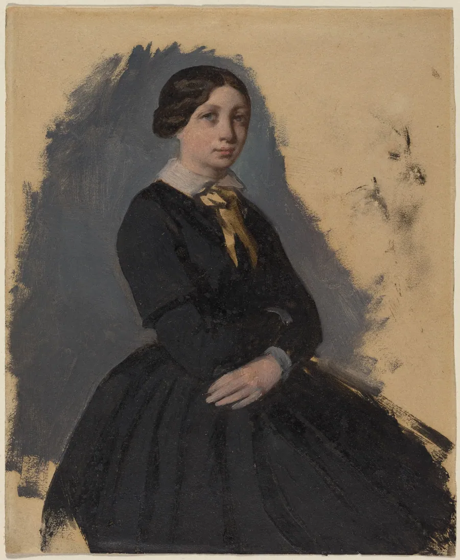 Young Woman in Black by Edgar Degas