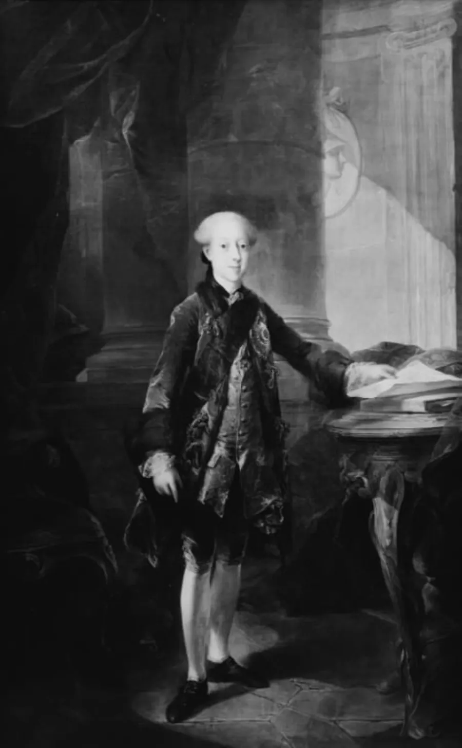 Portræt af Christian VII som kronprins by C.G. Pilo