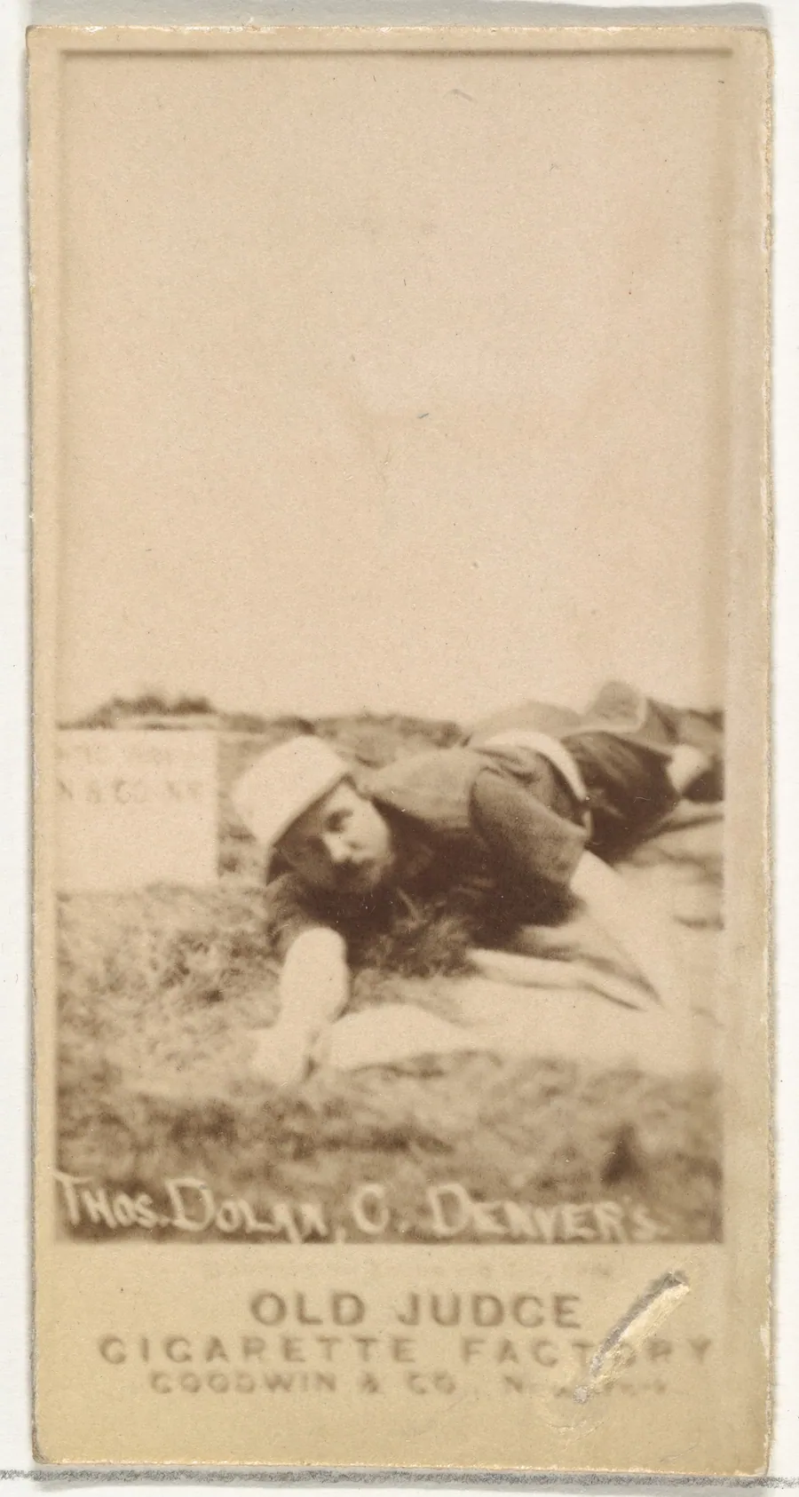 Thomas J. "Tom" Dolan, Catcher, Denver, from the Old Judge series (N172) for Old Judge Cigarettes by Goodwin & Company