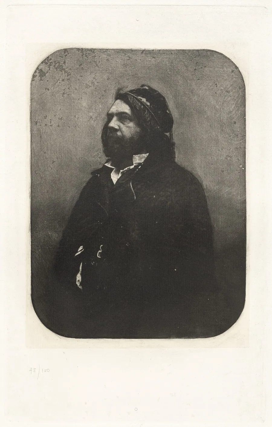 Planche VIII – Portrait de Théophile Gautier, d'après Nadar (Plate VIII – Portrait of Théophile Gautier, by Nadar) by Charles Nègre