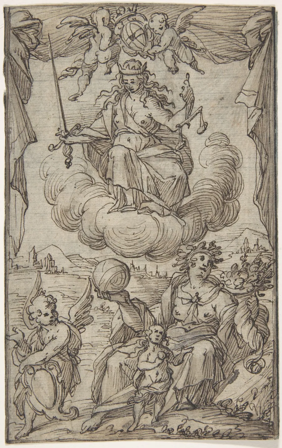 Allegorical Scene by Anonymous, Netherlandish, 16th century