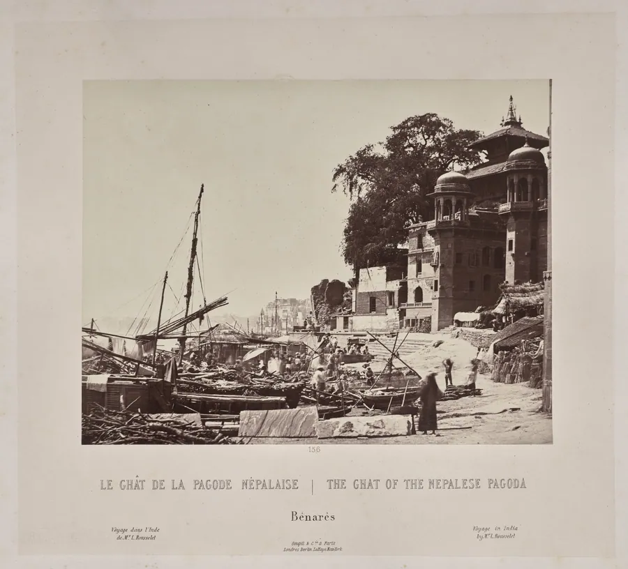 The Ghat of the Nepalese Pagoda, Bénarès by Louis-Théophile Marie Rousselet