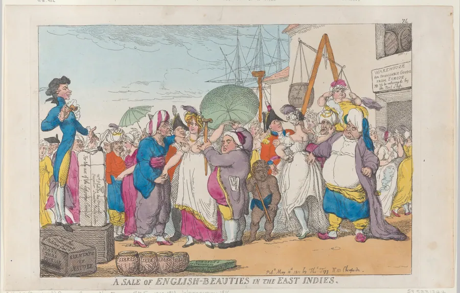 A Sale of English-Beauties in the East Indies by Thomas Rowlandson