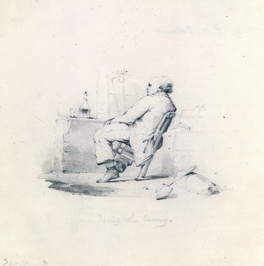 Study for Facing the Enemy (from McGuire Scrapbook) by Francis William Edmonds