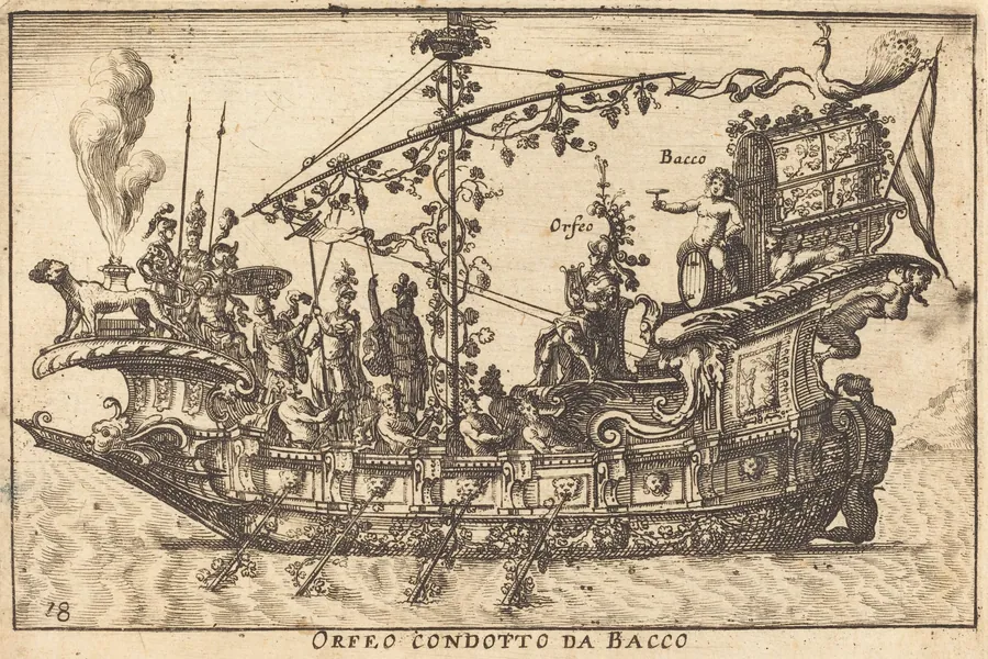 Orfeo condotto da Bacco by Balthasar Moncornet