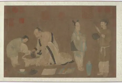 Scholar and attendants