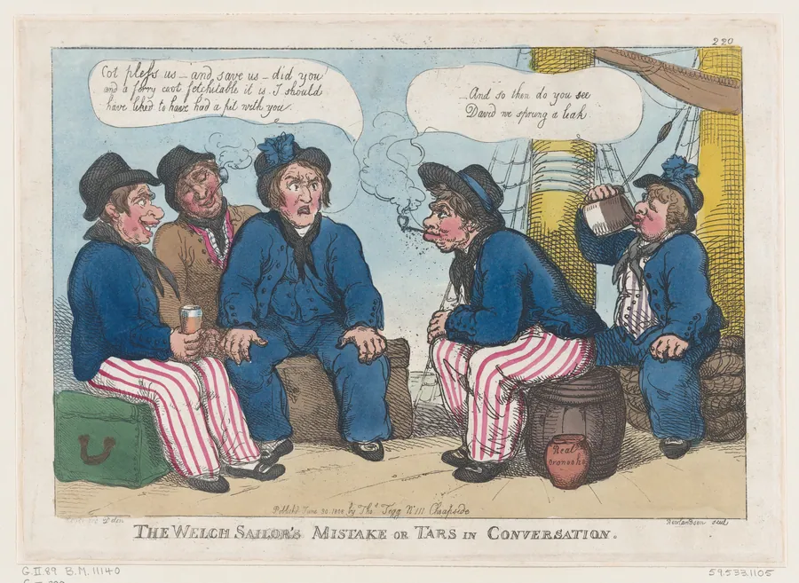 The Welsh Sailor's Mistake, or Tars in Conversation by Thomas Rowlandson