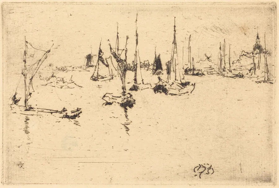 Boats, Dordrecht by James McNeill Whistler