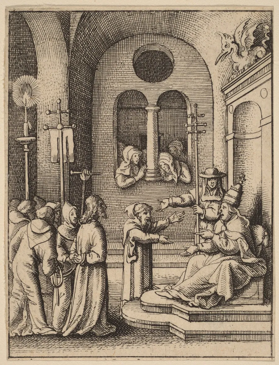 Jesus again before Caiaphas by Wenceslaus Hollar