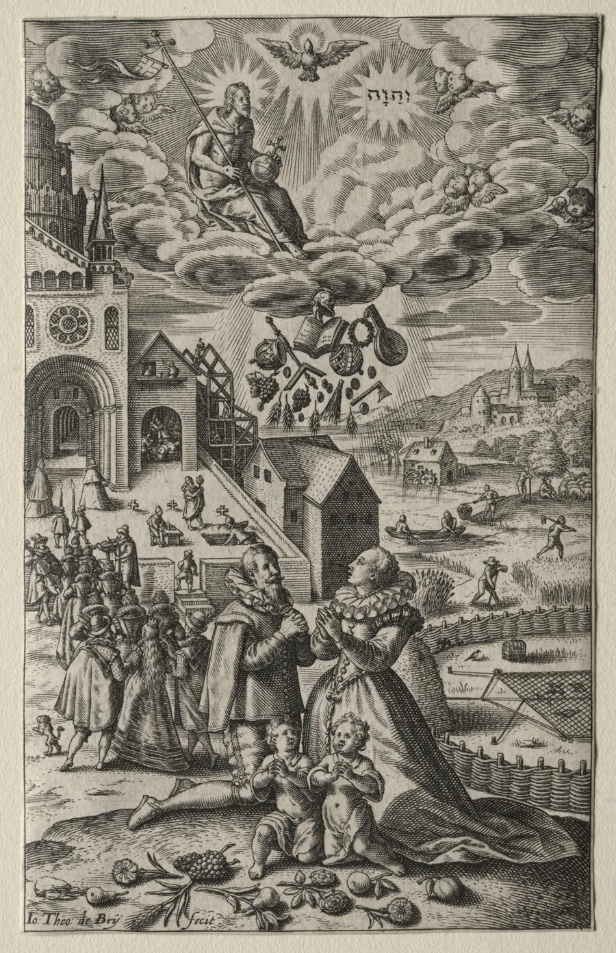 Prayer by Johann Theodor de Bry
