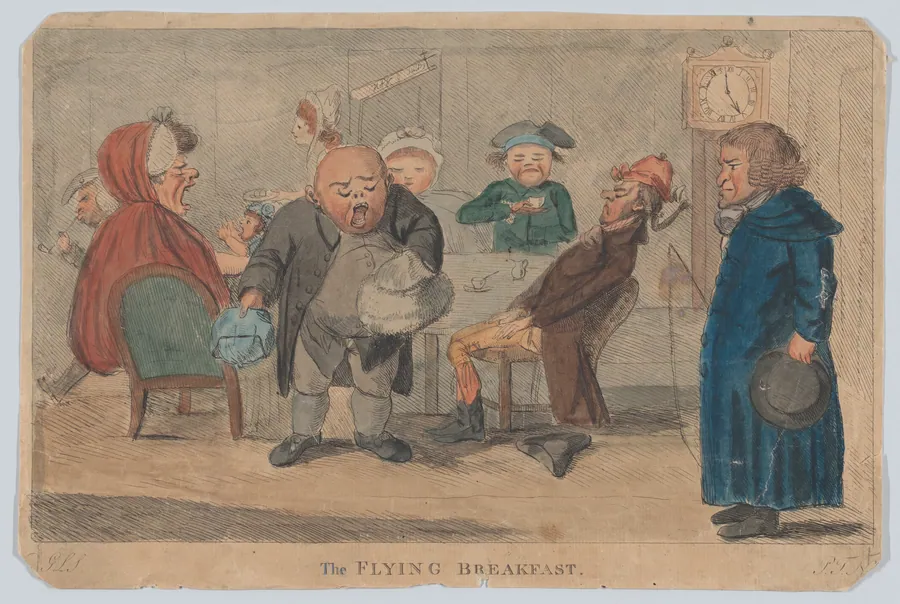 The Flying Breakfast, or Contents of a Night Coach by Thomas Rowlandson