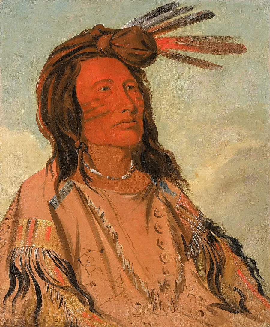 Tchán-dee, Tobacco, an Oglala Chief by George Catlin, born Wilkes-Barre, PA 1796-died Jersey City, NJ 1872