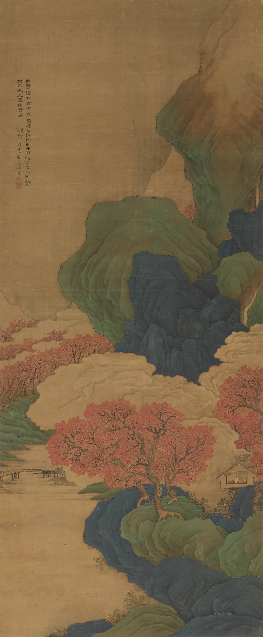 White Clouds and Red Trees by Li Jian