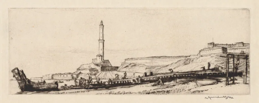 The Langterna, Genoa by Muirhead Bone