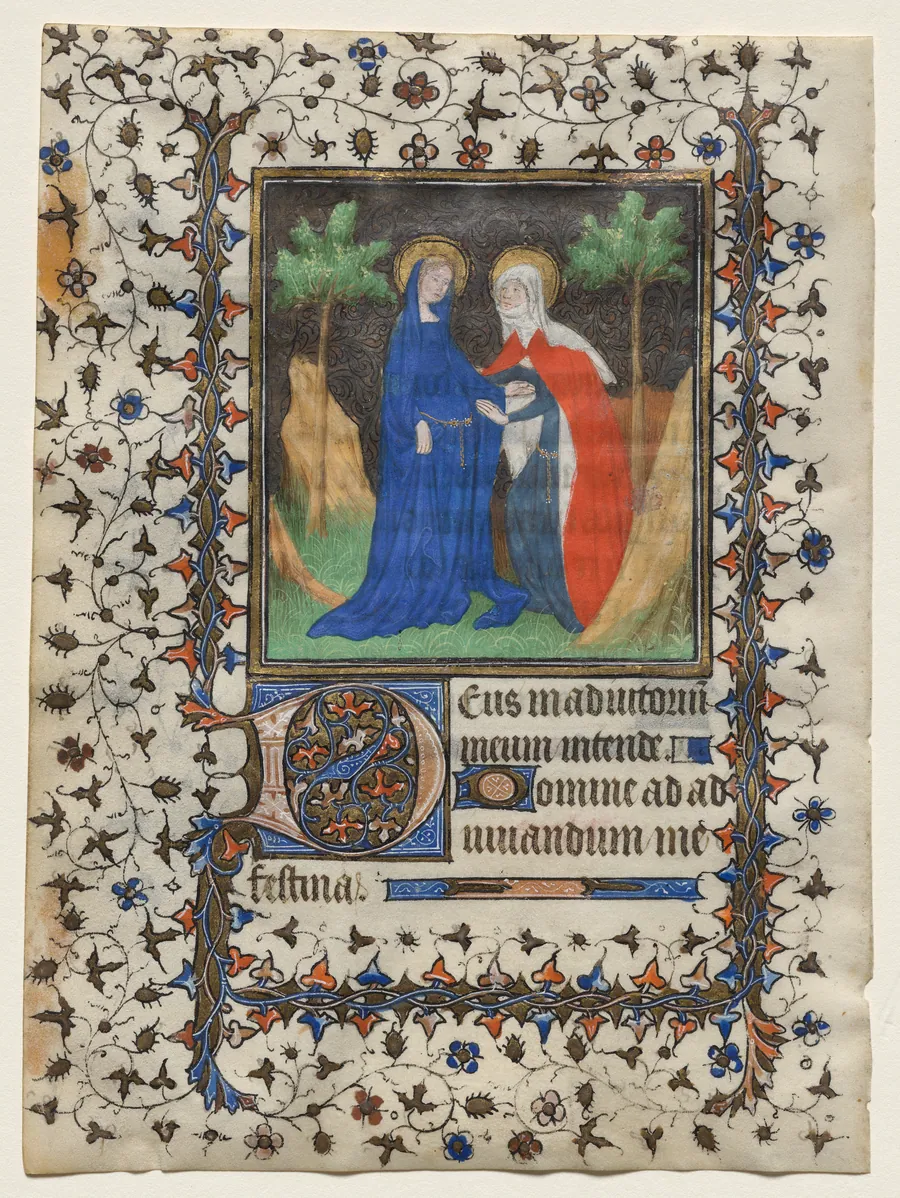 Leaf from a Book of Hours: The Visitation by Boucicaut Master